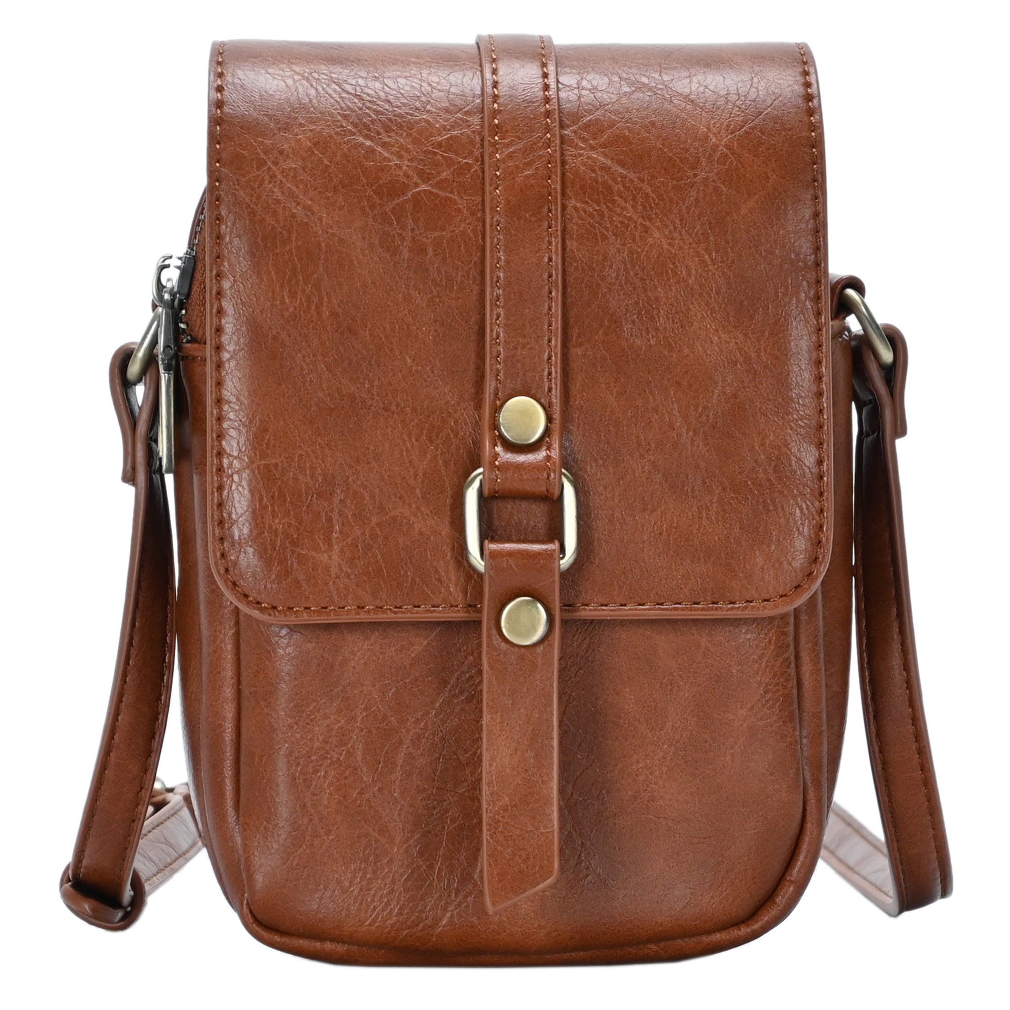 Sasha + Sofi - Brown Crossbody Bag Polyester PU