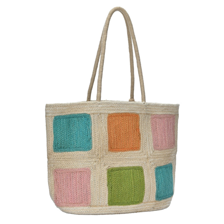 Ava's Colorful Sustainable Jute Tote - MMS Brands