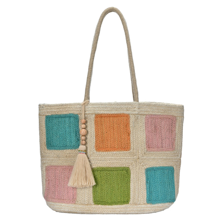 Ava's Colorful Sustainable Jute Tote - MMS Brands