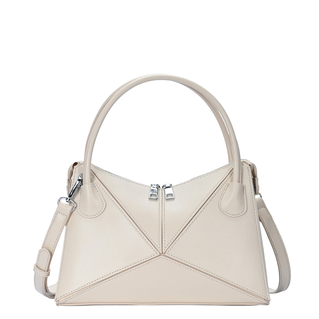 Gwen's Vegan Leather Geometric Panel Satchel - MMS Brands