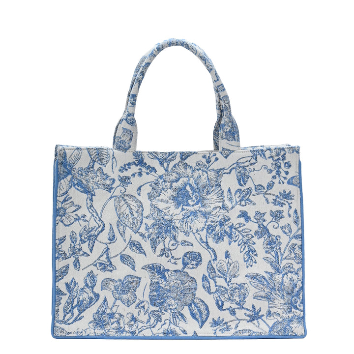 Isabella's Blossom Floral Jacquard Book Tote - MMS Brands