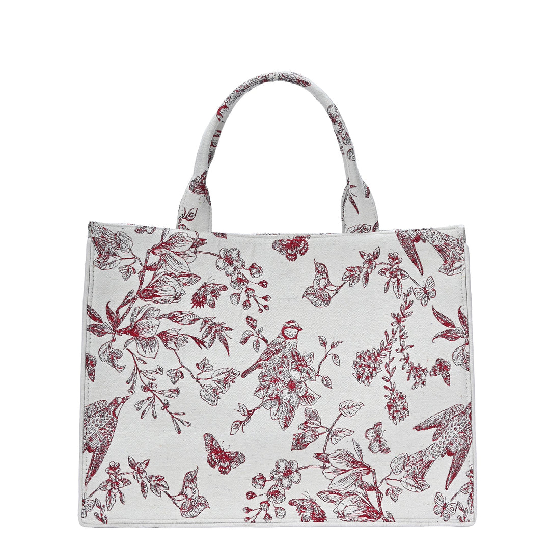 Isabella's Blossom Floral Jacquard Book Tote - MMS Brands