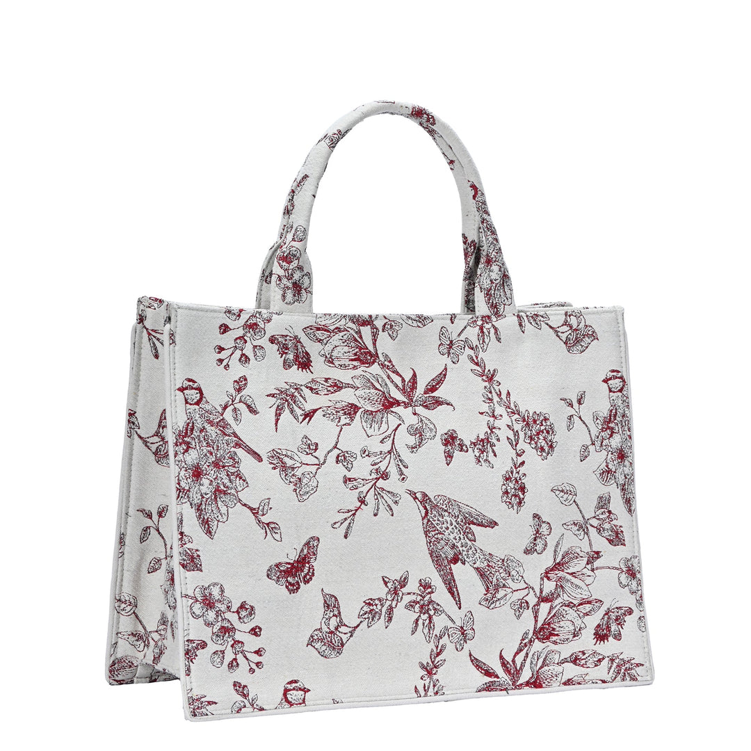 Isabella's Blossom Floral Jacquard Book Tote - MMS Brands