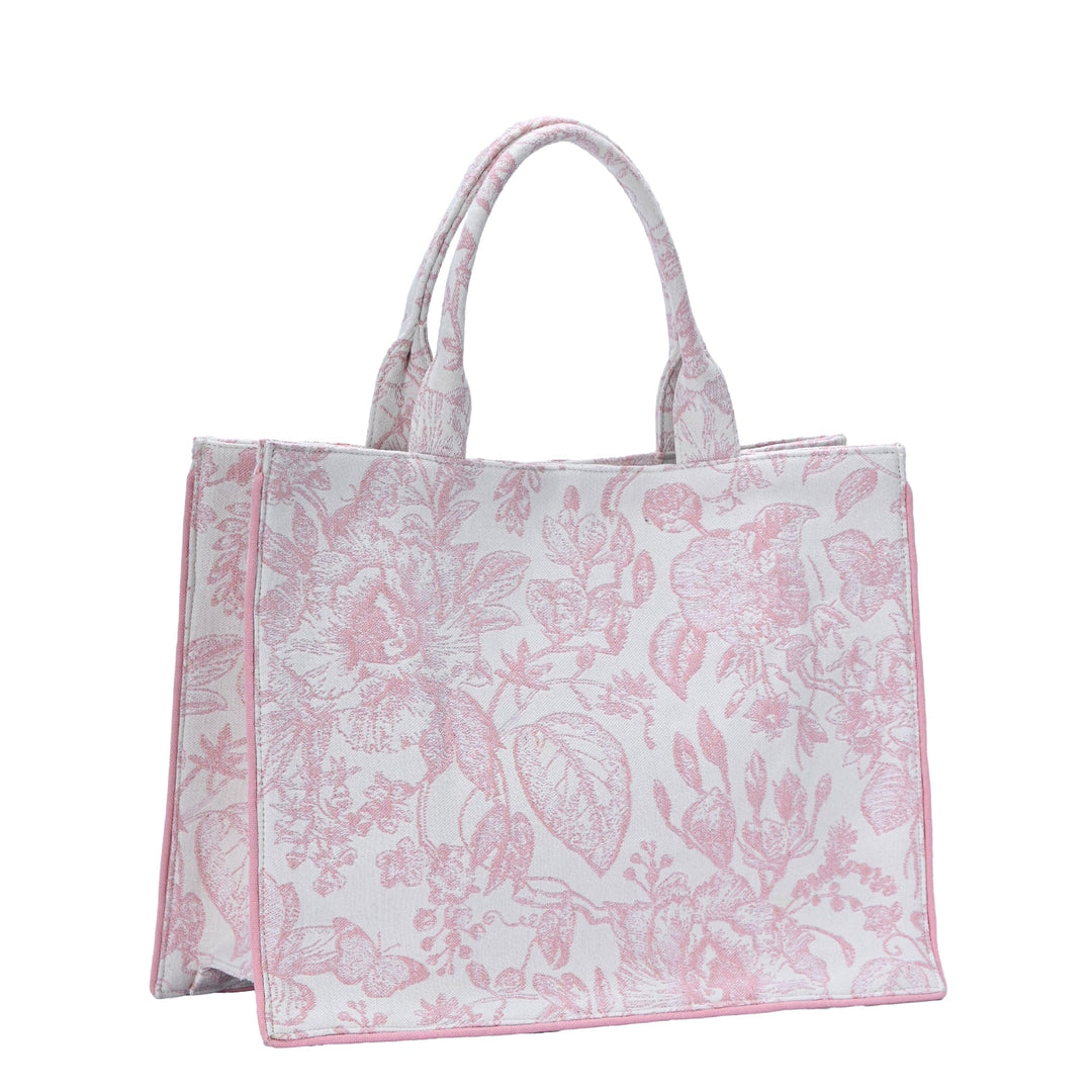 Isabella's Blossom Floral Jacquard Book Tote - MMS Brands