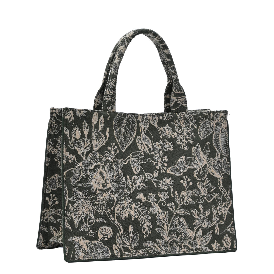 Isabella's Blossom Floral Jacquard Book Tote - MMS Brands