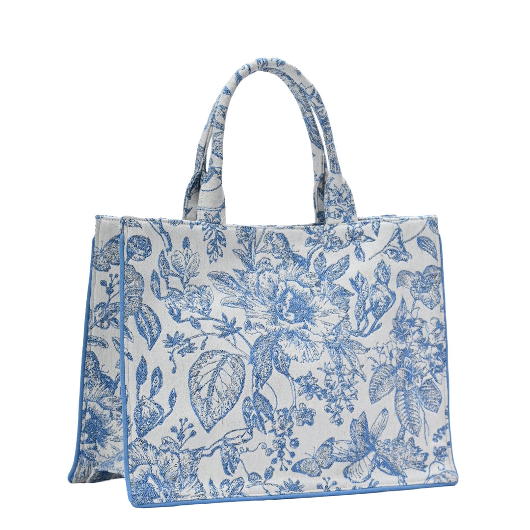 Isabella's Blossom Floral Jacquard Book Tote - MMS Brands