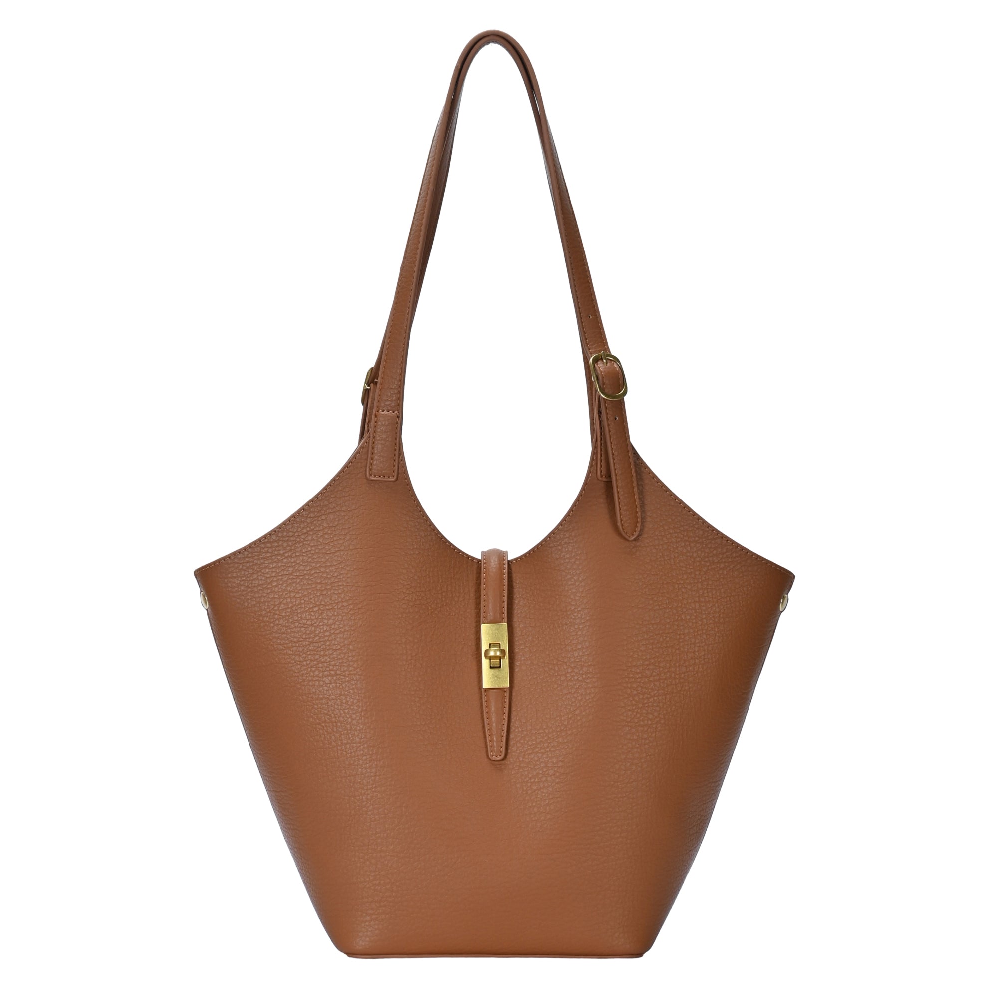 Isabelle 2 in 1 Scoop Neck Tote Versatile Vegan Leather Bag by Miztique MMS Brands