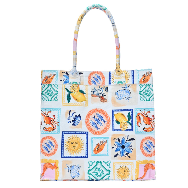 Isla's Mediterranean Mosaic Canvas Tote - MMS Brands