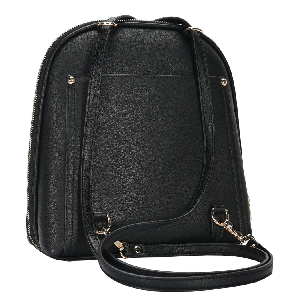 Black CONVERTIBLE Backpack Leather BACKPACK PURSE Black 