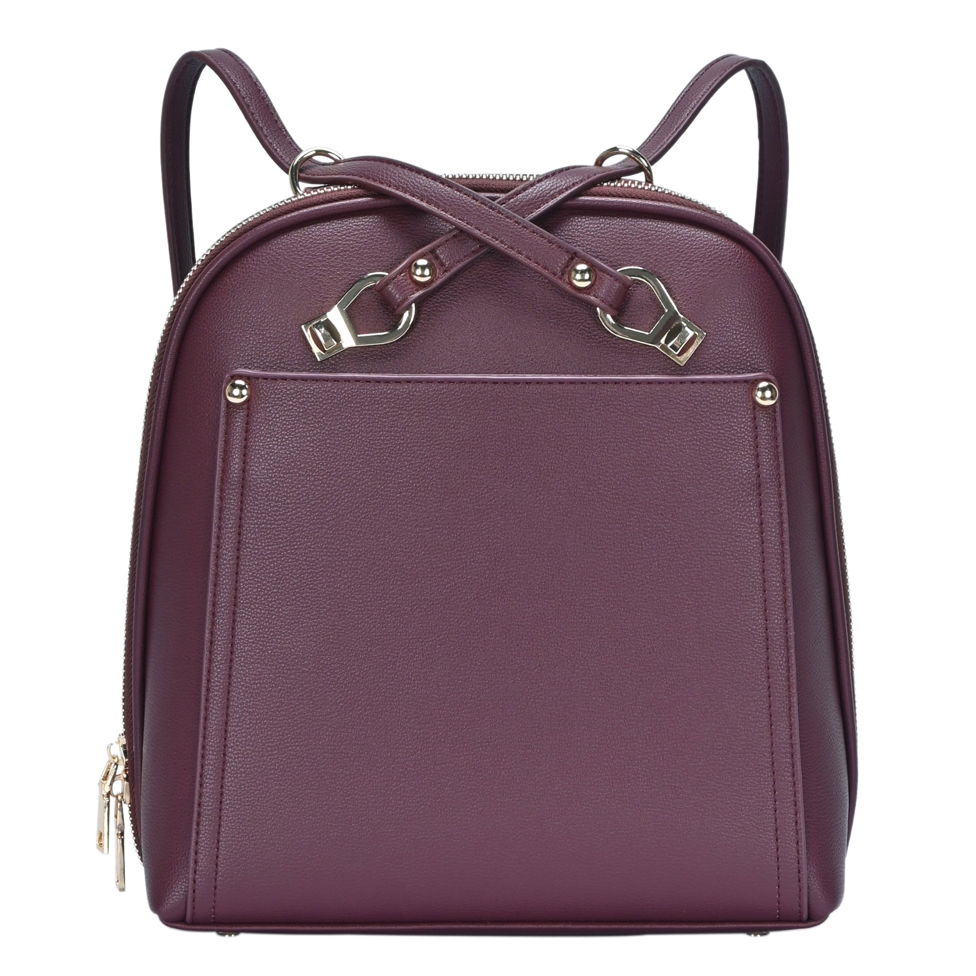 Purple backpack purse deals