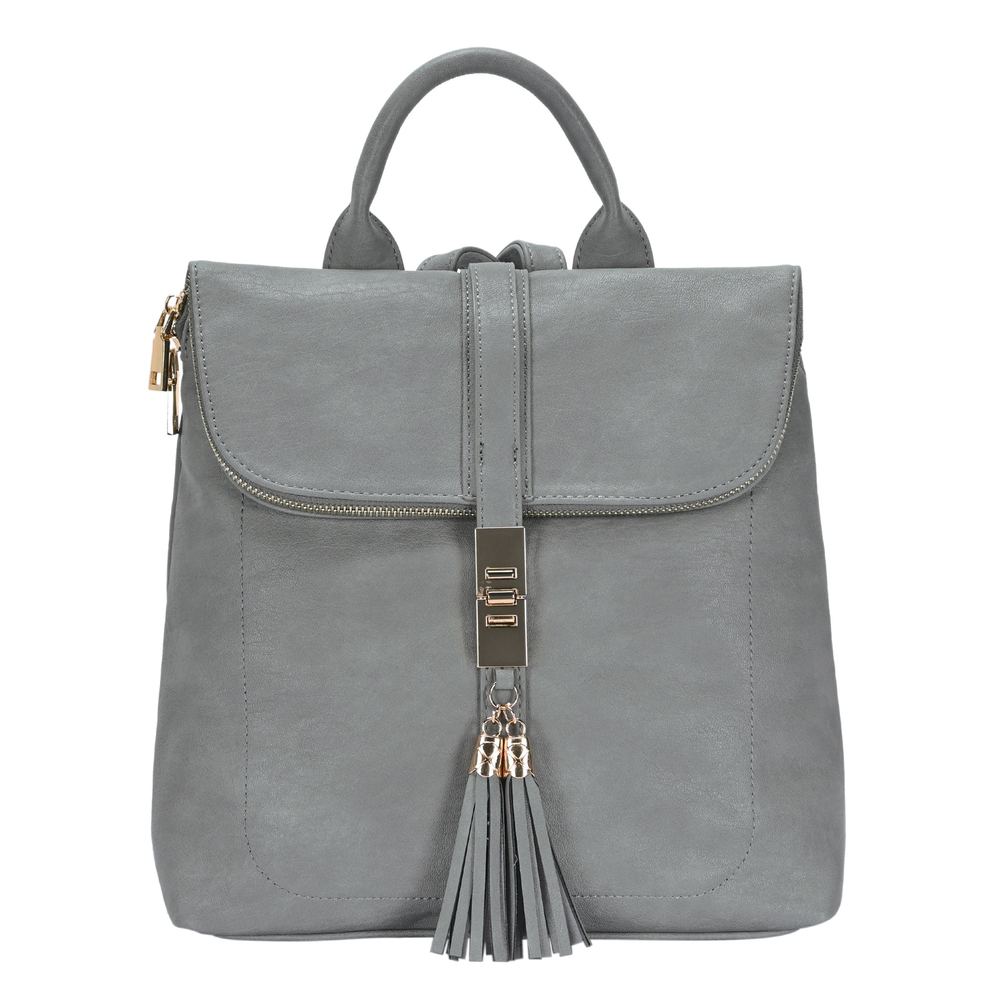 The Diana Vegan Leather Flap Over Backpack by Miztique MMS Brands