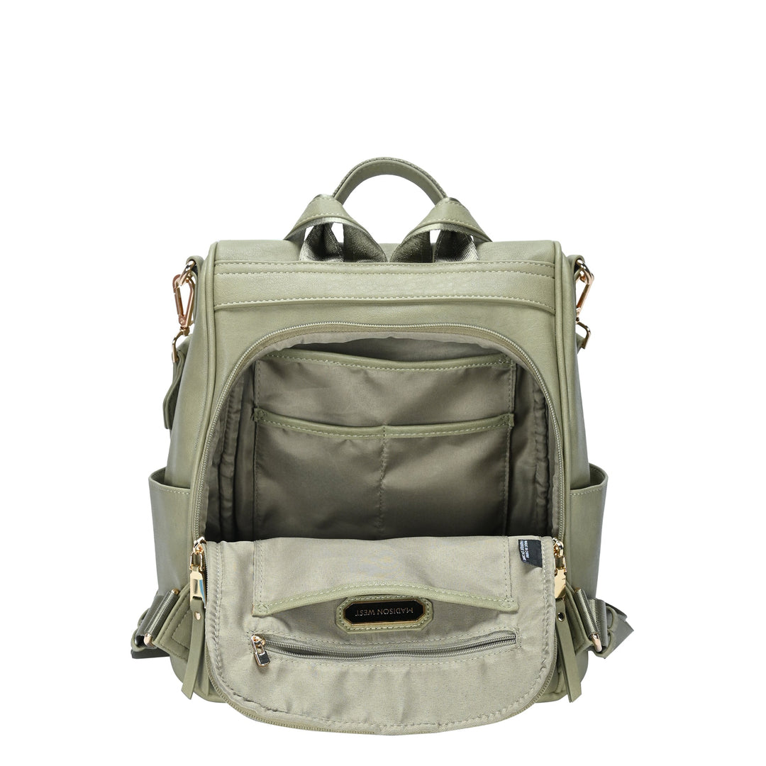 Heather Webbing Strap Convertible Backpack
