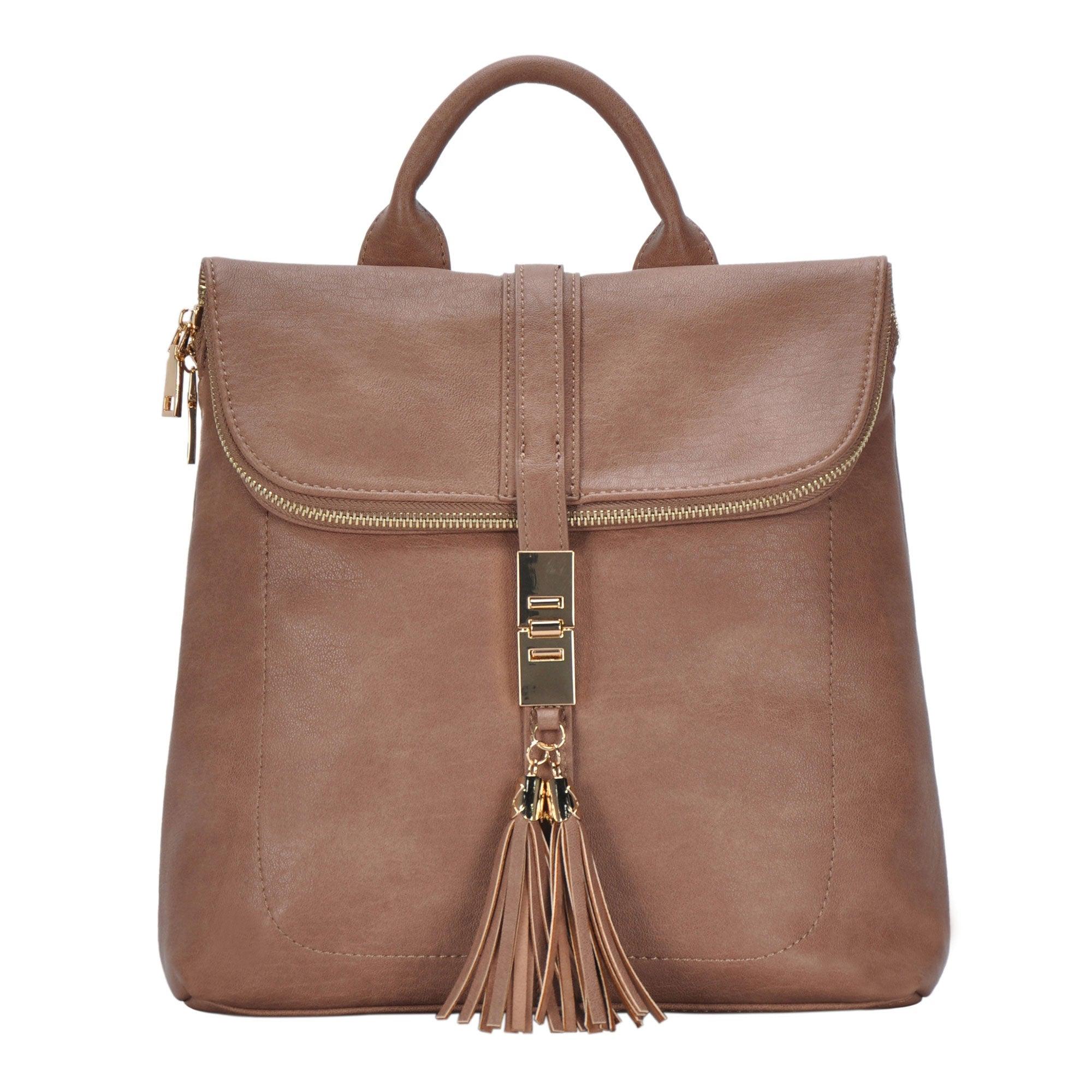 The Diana Vegan Leather Flap Over Backpack by Miztique MMS Brands