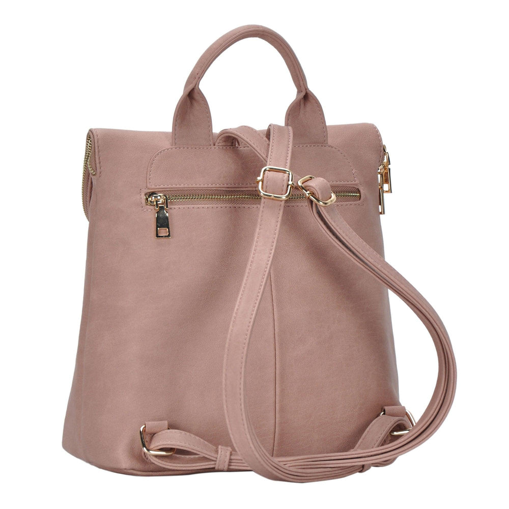 Miztique Vegan Leather Satchel Handbag Tan Color Shoulder Strap New Without  Tags